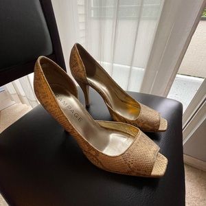 Rampage snakeskin print heels women’s size 7.5